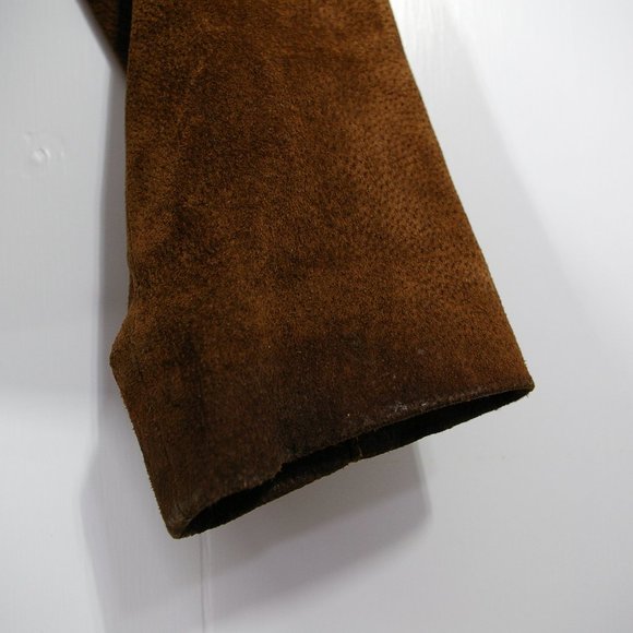 Wilsons Leather Suede Jacket Womens Extra Small Brown Leather Button Up Lined - Picture 5 of 12
